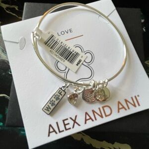 🐶NWT Alex and Ani Woof Duo Charm Bangle Bracelet🐶